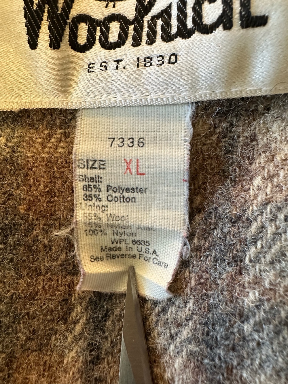 Vintage Woolrich Wool Blanket Lined Gray Barn Chore Jacket XL - Picture 11 of 14